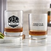 Anniversary Personalized 14 oz Whiskey Glass - 25836