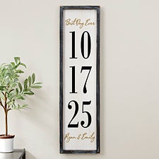 The Big Day Personalized Barnwood Frame Wall Art - 25848