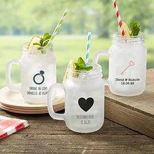 Personalized Wedding Mason Jar Glasses - 26108