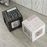 Baby Love Birth Information Personalized Photo Cubes - 26234