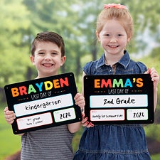 Personalized Dry Erase Last Day Of School Sign - 26344