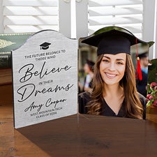 Believe In Their Dreams Personalized Graduation Photo Plaque - 26448