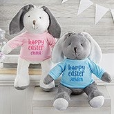 Hoppy Easter Personalized Stuffed Easter Bunny Plush - 26486