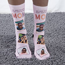 Glad Youre Our Mom Personalized Photo Socks - 26811