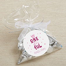 Onederful Girl First Birthday Personalized Favor Stickers - 27116