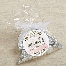 Floral Frame Baby Personalized Party Favor Gift Stickers - 27170