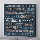 Relationship Memories Personalized Canvas Prints - 27272