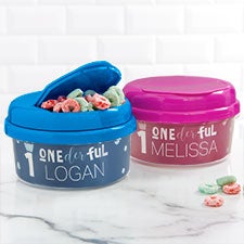 Onederful First Birthday Personalized Toddler 12oz Snack Cup - 27638