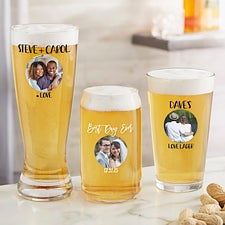 Photo Message For Couple Personalized Beer Glasses - 27805