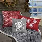 Snowflake Family Personalized Christmas Throw Pillows - 27860