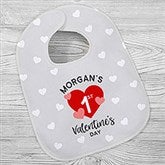 First Valentine's Day Personalized Baby Bibs - 28470