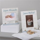 Precious Moments Noah's Ark Personalized Baby Boy Shiplap Frame - 28557