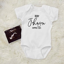 Coming Soon Minimal Pregnancy Announcement Reveal Baby Bodysuit – Perfect  Party Shoppe