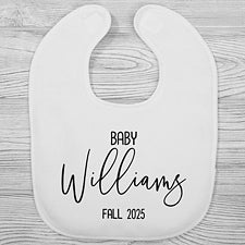 Baby Coming Pregnancy Announcement Personalized Baby Bibs - 28792