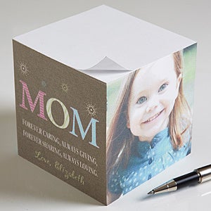 Personalized Photo Notepad Cube for Mom   3 Photos