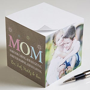 Personalized Photo Notepad Cube for Mom - 3 Photos