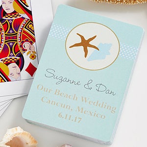 The Beach Personalized Playing Cards