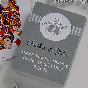 Personalized Wedding Favor Playing Cards - Bells