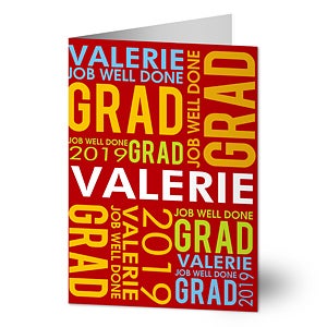 Personalized Graduation Greeting Cards - Job Well Done