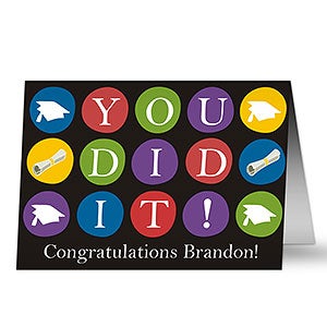 Personalized Graduation Cards - You Did It