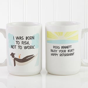 Large Personalized Retirement Coffee Mugs   Im Retired