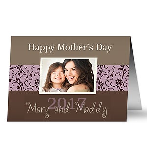 Mommy & Me Personalized Photo Greeting Card