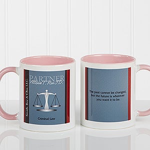 Legal Ease Personalized Legal Quote Mug 11oz.- Pink