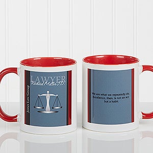 Legal Ease Personalized Legal Quote Mug 11oz.- Red