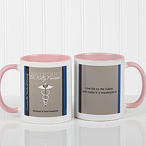 Medical Professions Personalized Coffee Mug- 11oz.- Pink