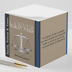 Personalized Note Pads For Lawyers - Scales Of Justice