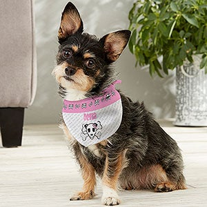 Bad To The Bone Personalized Dog Bandana - Small