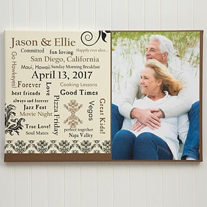 Our Life Together Personalized Photo Canvas Art Print- 24 x 36