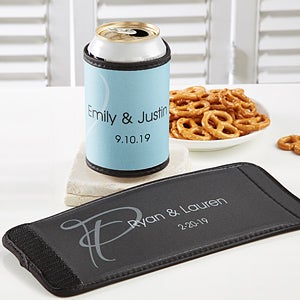 Personalized Wedding Day Can & Bottle Coolers