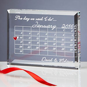 Wedding Calendar Personalized Wedding Keepsake