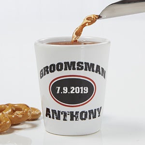 Personalized Groomsmen Gifts - Shot Glass