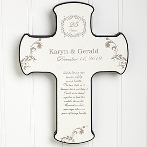 Personalized Wall Cross - Our Anniversary Blessing