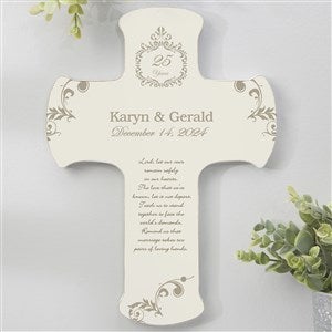 Our Anniversary Blessing Personalized Cross - 8x12