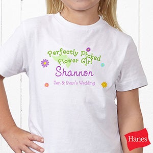 Perfectly Picked Flower Girl Personalized Hanes® Youth T-Shirt