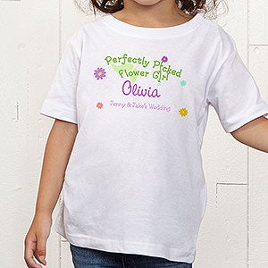 Perfectly Picked Flower Girl Personalized Toddler T-Shirt