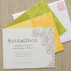 Custom Save The Date Cards - Floral - Set of 12