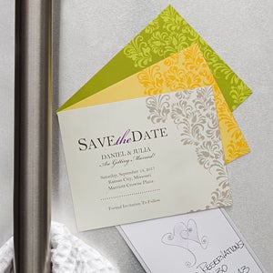 Elegant Floral Custom Save The Date Magnets