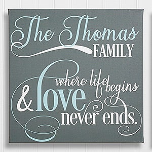 Personalized Family Quote Canvas-12x12