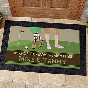 Gone Golfing Personalized Doormat- 20x35