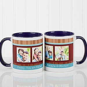 Photo Message Personalized Coffee Mug- 11oz- Blue