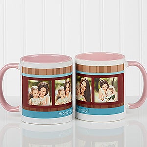 Photo Message Personalized Coffee Mug- 11oz.- Pink