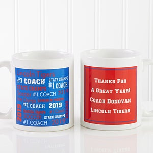 Personalized Sports Coach Coffee Mugs - Black Handle