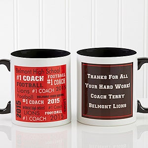 All-Star Coach Personalized Coffee Mug 11oz.- Black