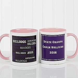 All-Star Coach Personalized Coffee Mug 11oz.- Pink