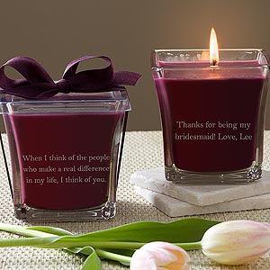 Personalized Candles for Bridesmaids   Mulberry