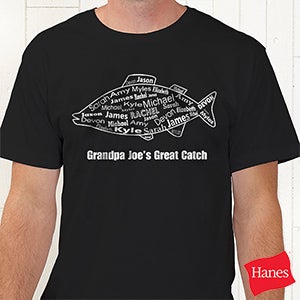 What a Catch! Personalized Hanes® Adult T-Shirt